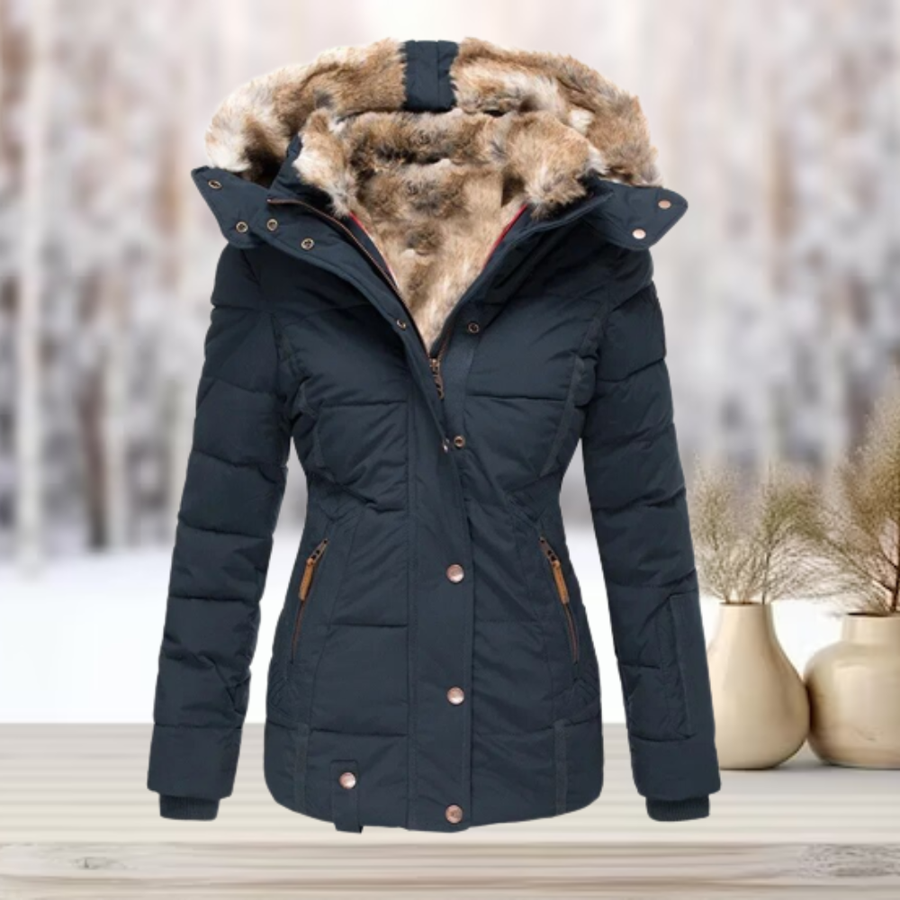 Eulalia - Elegante Winter-Pelzjacke mit Kapuze 2024