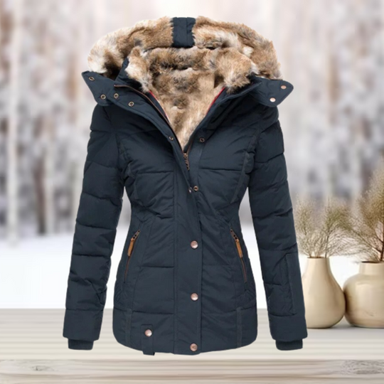 Eulalia - Elegante Winter-Pelzjacke mit Kapuze 2024