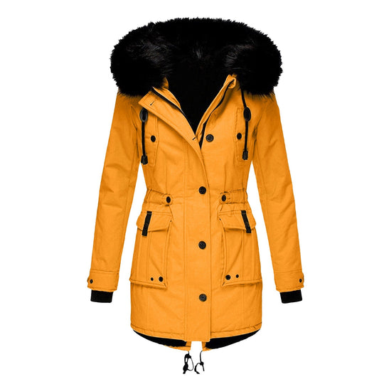 Winterjacke Damen Kapuze | Mit Taschen