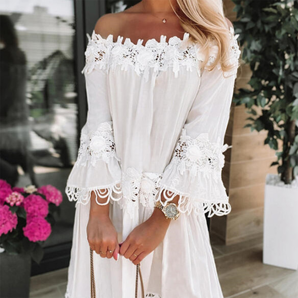 Luna Kleid - Modisches Off-Shoulder Kleid