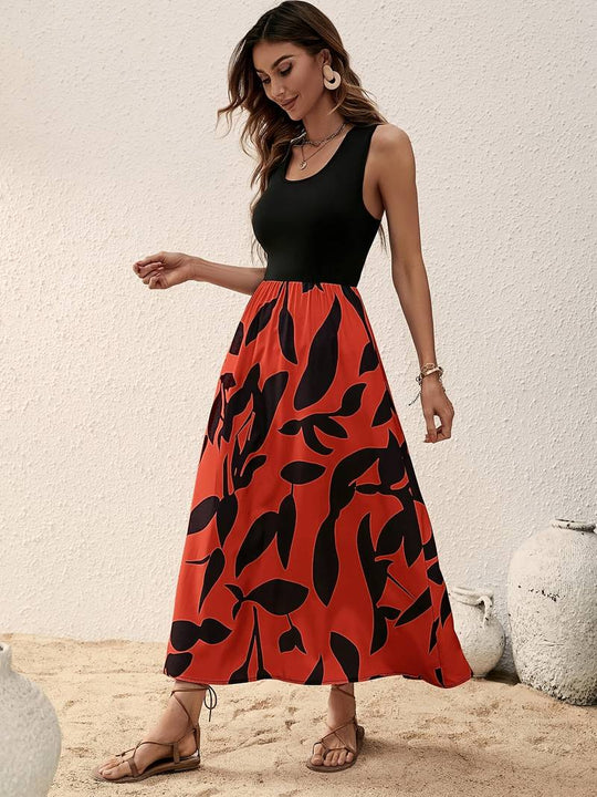 Ivy – Rundhals-Spleißkleid Für Frühling Und Sommer