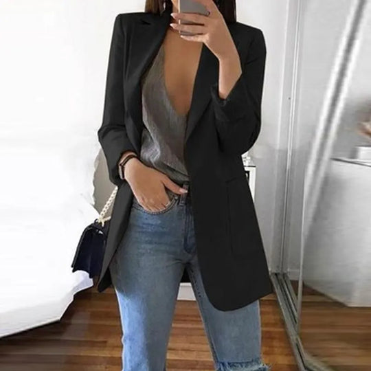 Damen Langer Blazer | Figurbetonter Schnitt