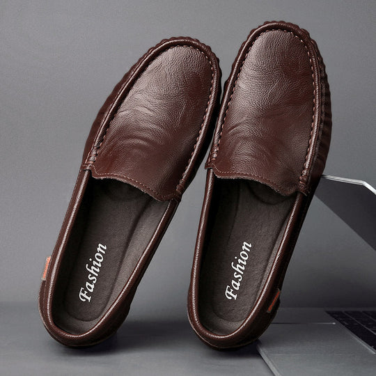 Designer Leder Slipper Im Britischen Stil Loafers