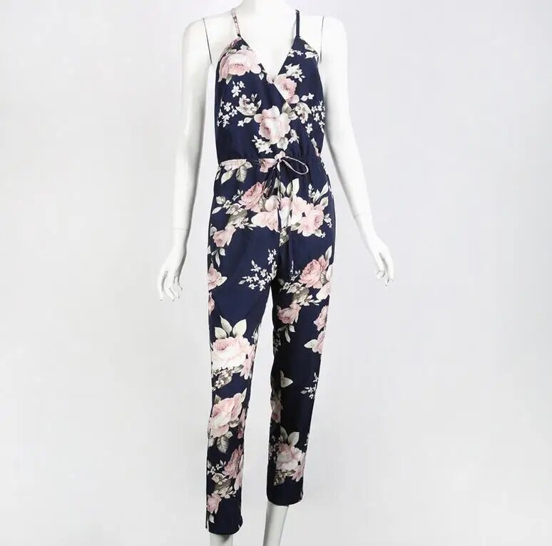 Emilia - Sommerlicher Damen-Jumpsuit Mit Blumenmuster