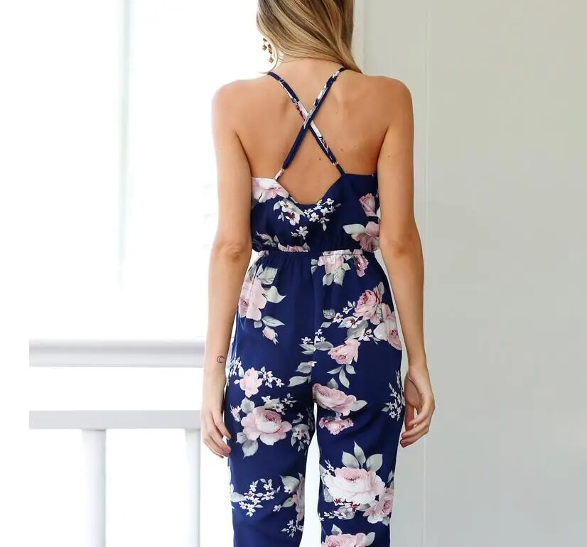 Emilia - Sommerlicher Damen-Jumpsuit Mit Blumenmuster