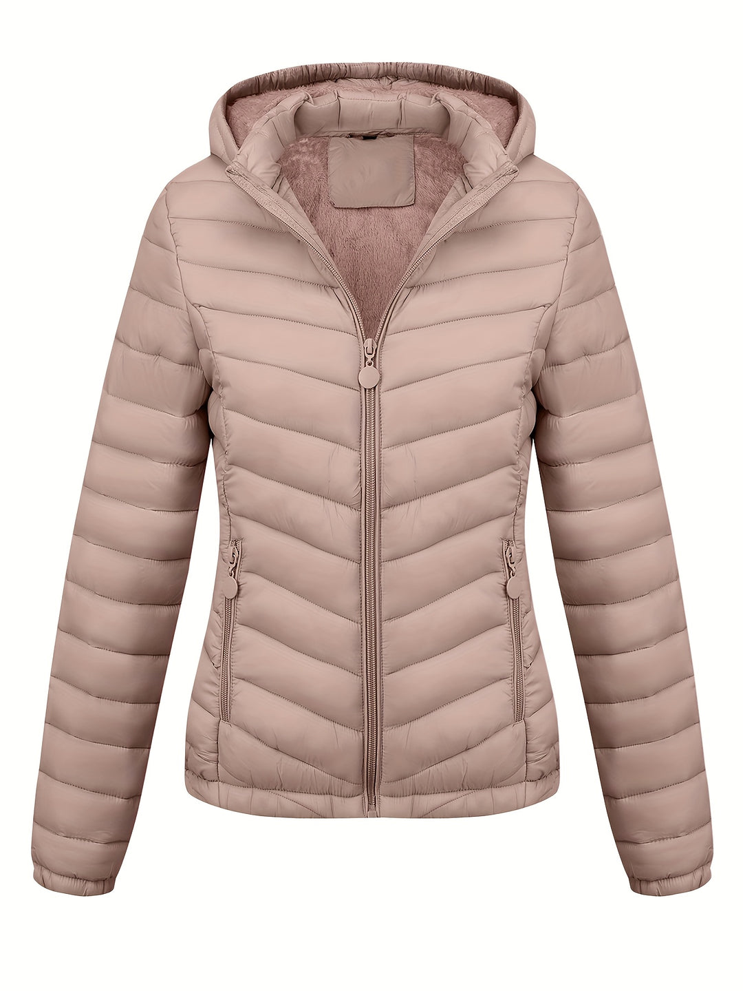 Damen Winterjacke Kapuze | Gesteppt mit Reißverschluss