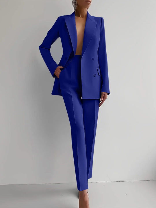 Damen Blazer Set mit Hose | Doppelreihig