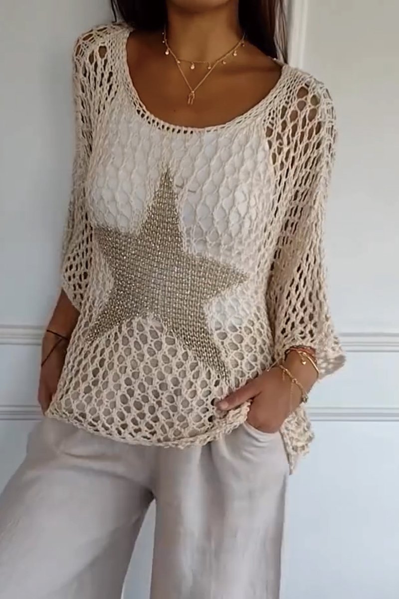 Jente | Eleganter Strickpullover mit Stern