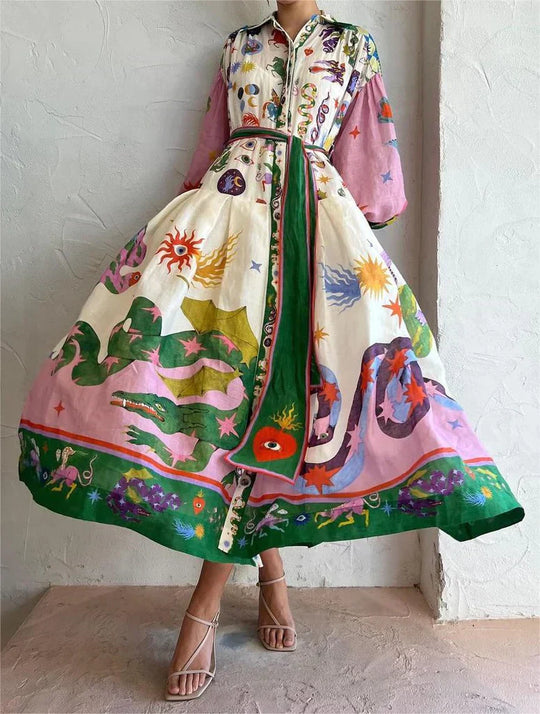 Nienka - Bequemes italienisches Maxikleid