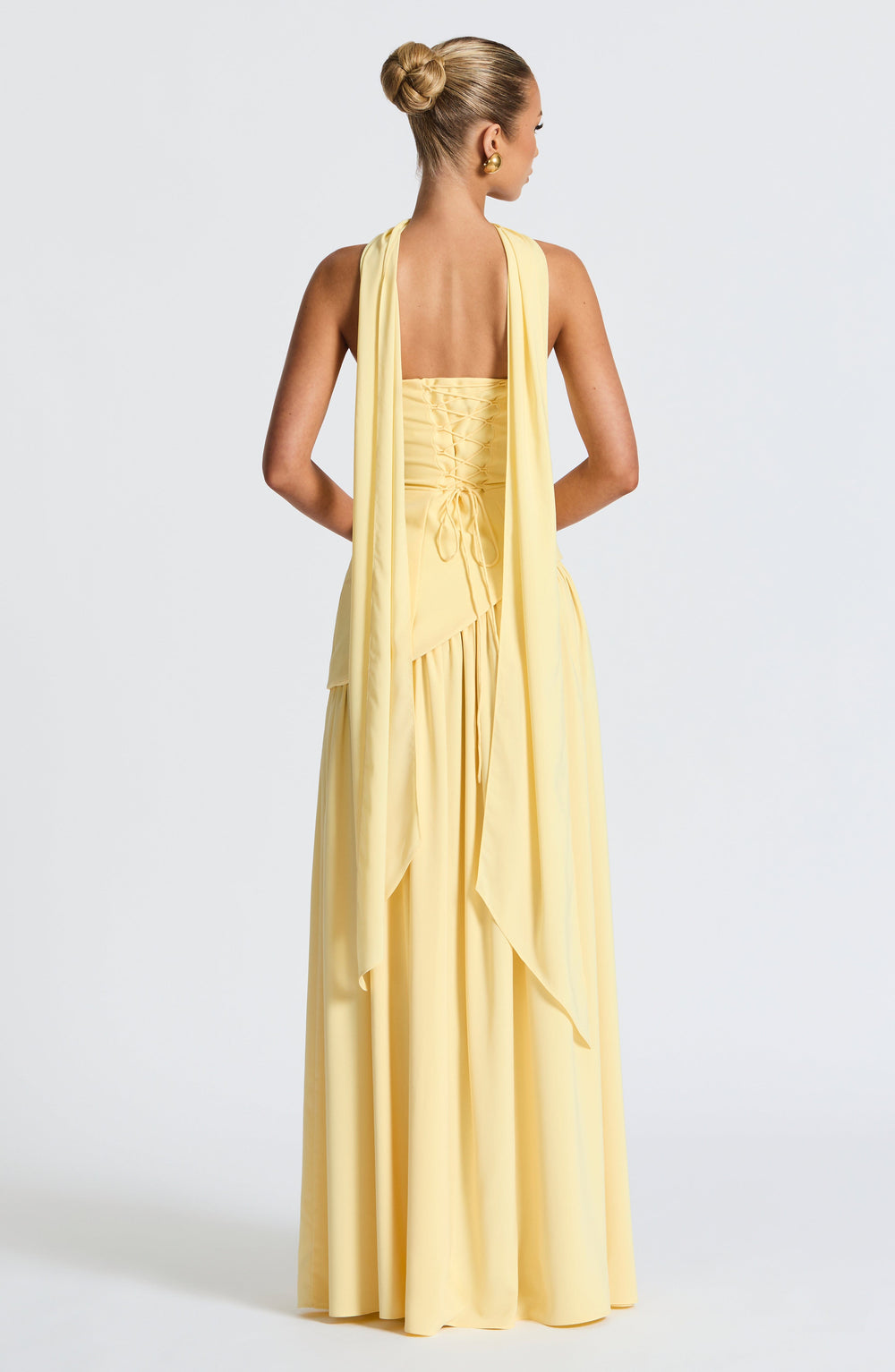 Abendkleid Damen | Schal-Detail Hals Maxi Mit Schlitz