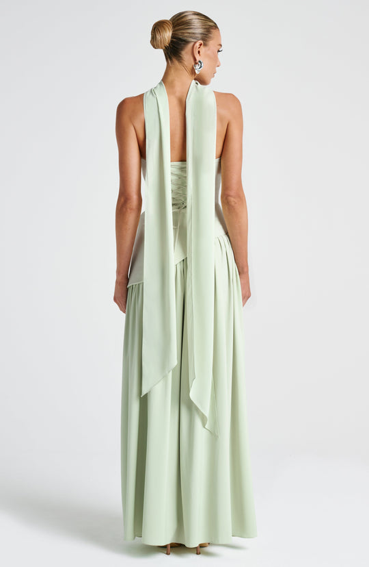 Abendkleid Damen | Schal-Detail Hals Maxi Mit Schlitz