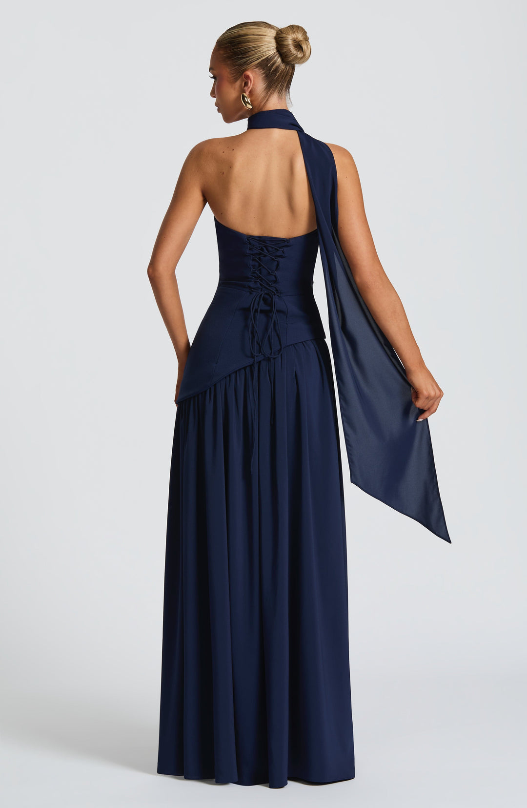 Abendkleid Damen | Schal-Detail Hals Maxi Mit Schlitz