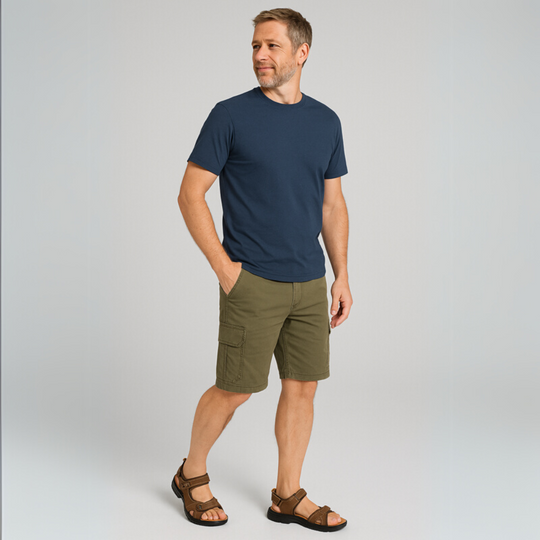 Orthopädische Herren Sandalen mit Klettverschluss – Bequem & Rutschfest